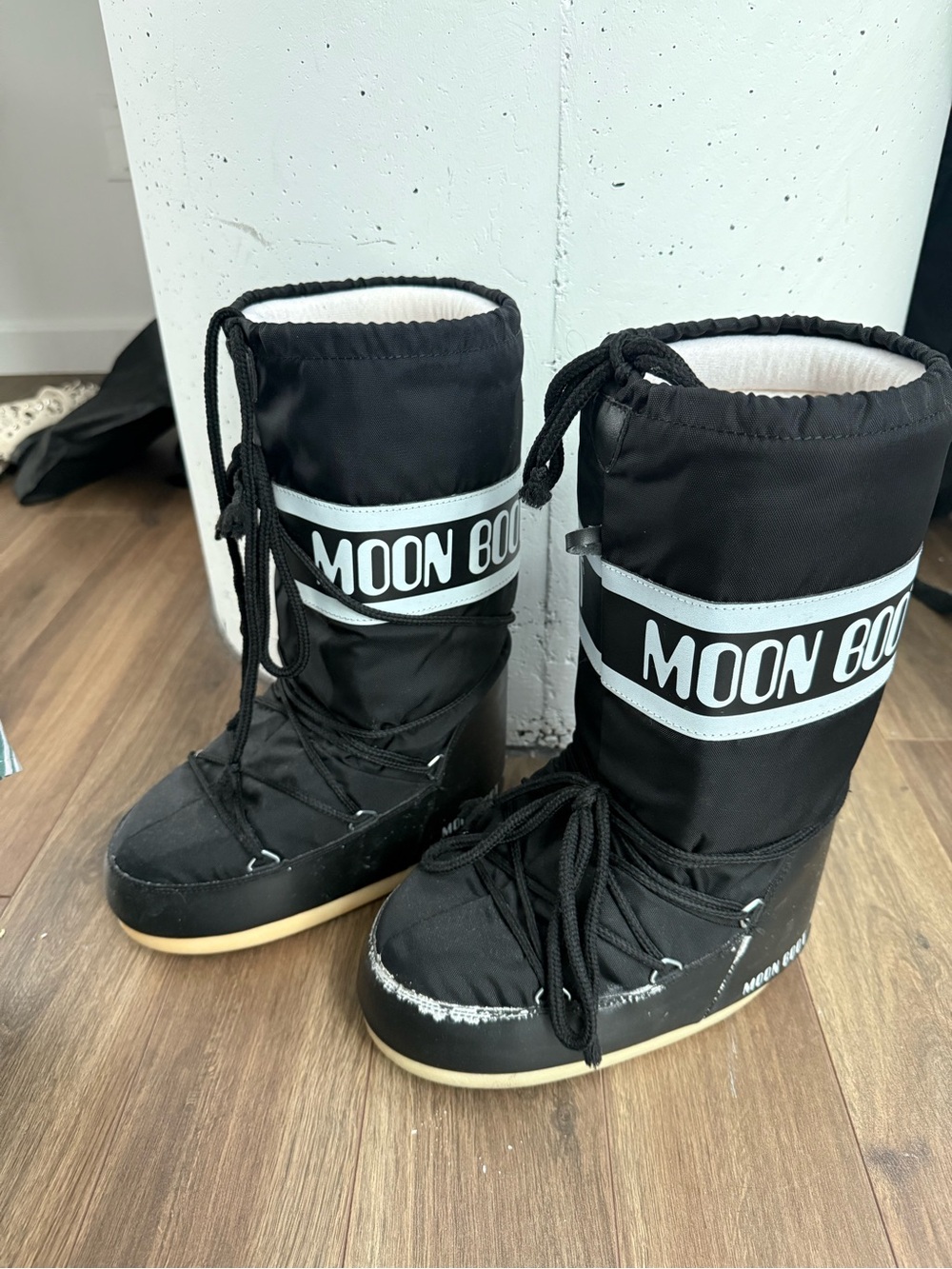 Moon Boot Black and White Snow Boots